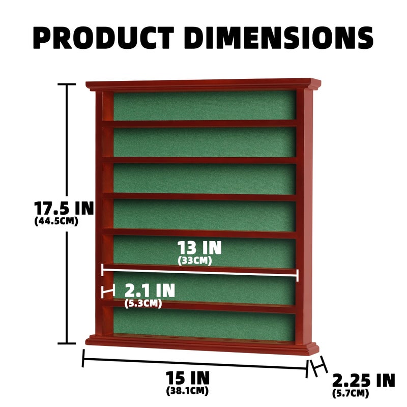 DisplayGifts Golf Gift 49-Golf Ball Display Case Cabinet Rack, No Door Open Rack Mahogany Finish - Image 4